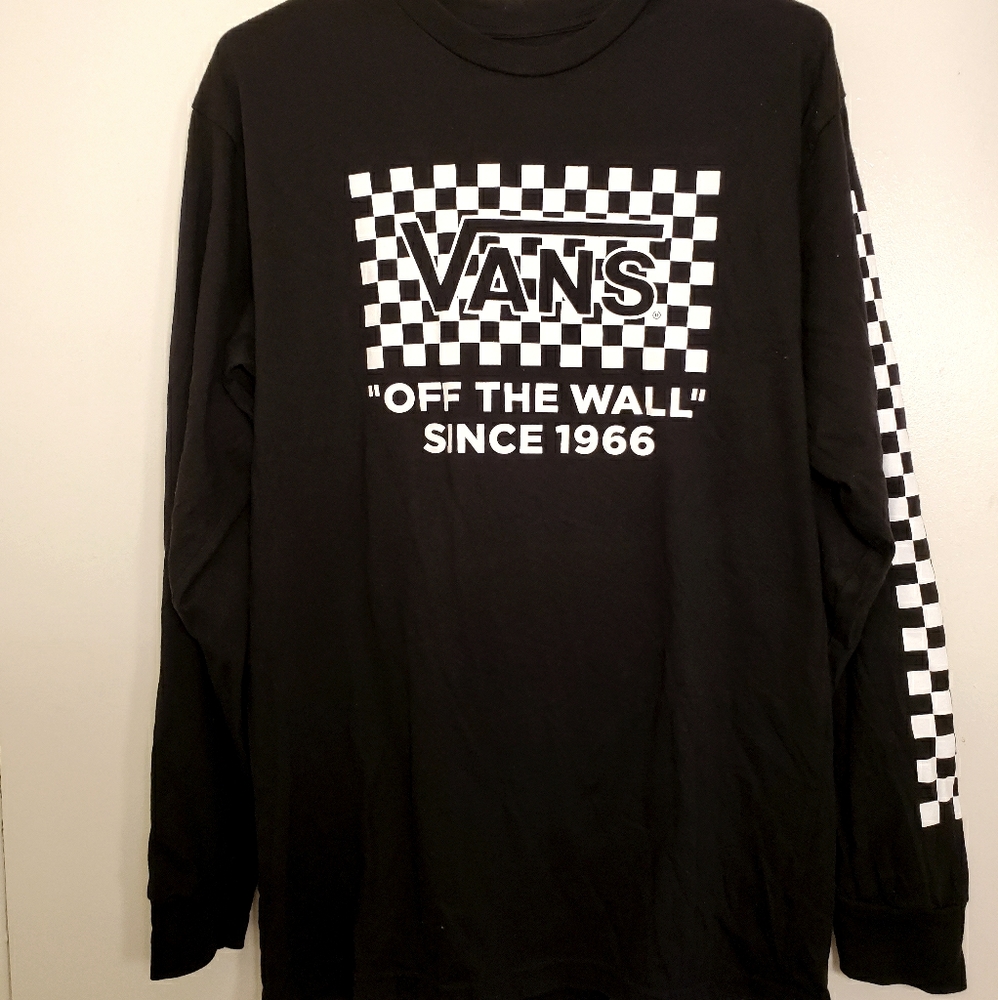 Van's Checkered Long Sleeve Tshirt Men's Medium
